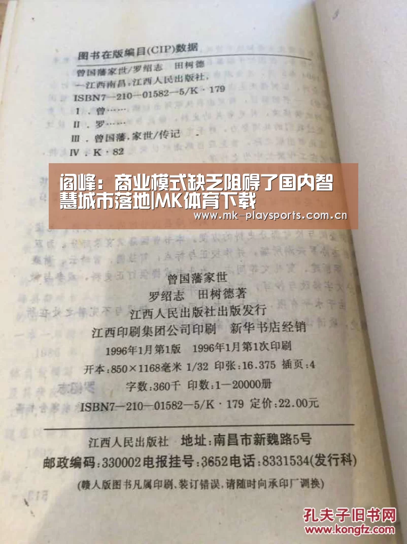 阎峰:商业模式缺乏阻碍了国内智慧城市落地|MK体育下载(图1) MK体育app